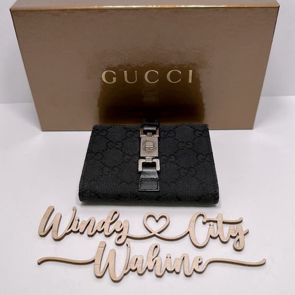 Gucci Handbags - Authentic Vintage Gucci Jackie Compact Wallet- Black